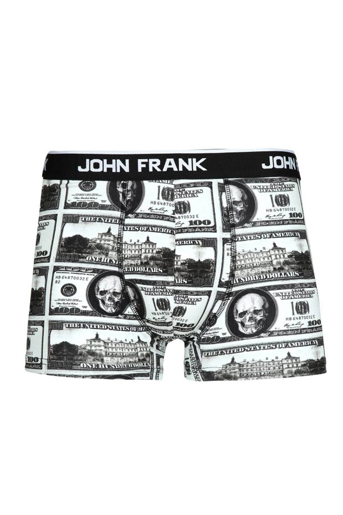 John Frank Dijital Baskılı Erkek Boxer JFB72 Siyah