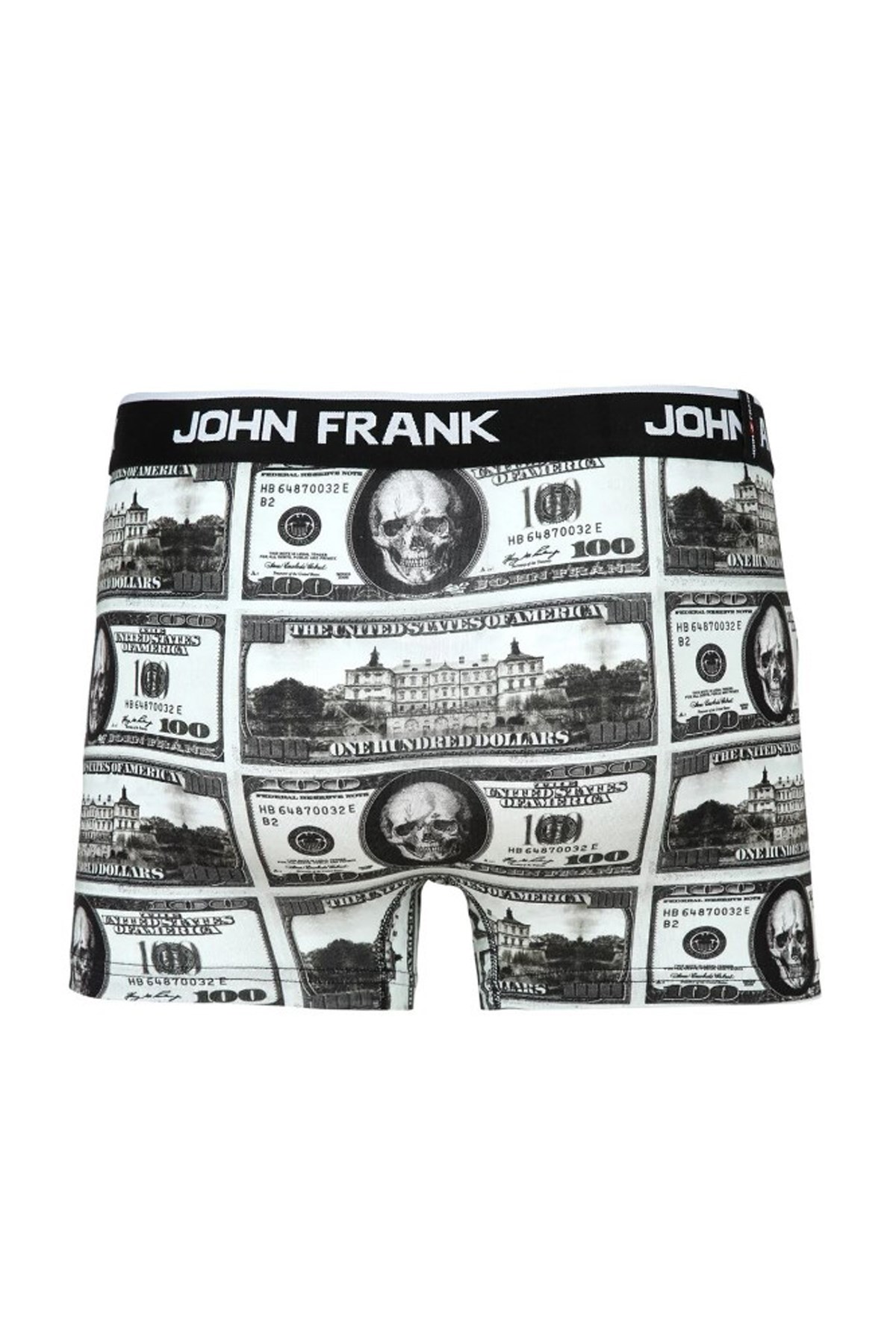 John Frank Dijital Baskılı Erkek Boxer JFB72 Siyah