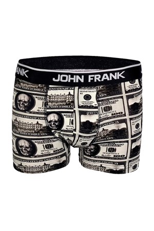 John Frank Dijital Baskılı Erkek Boxer JFB72 Siyah