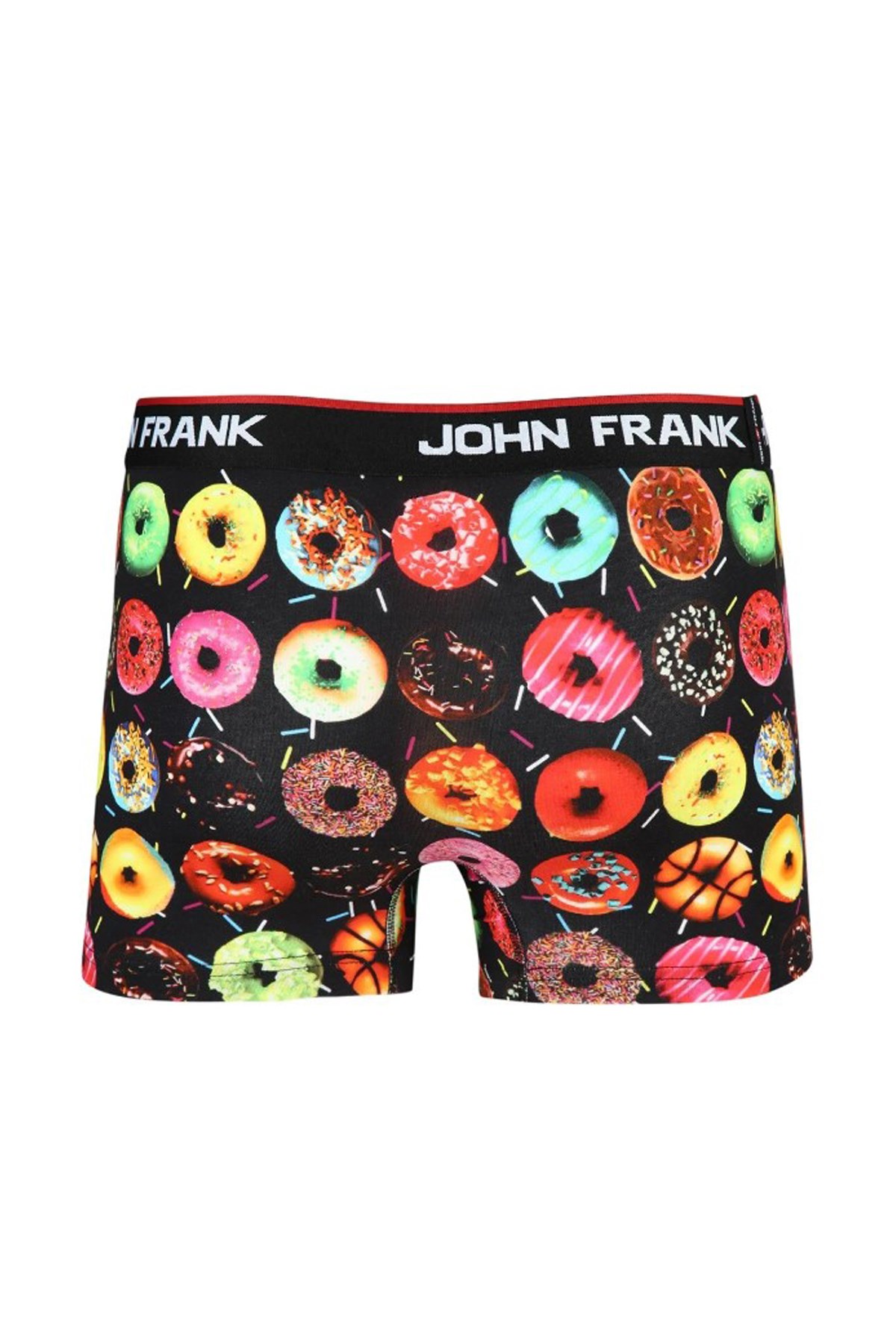 John Frank Dijital Baskılı Erkek Boxer JFBD203-DONUTS Siyah