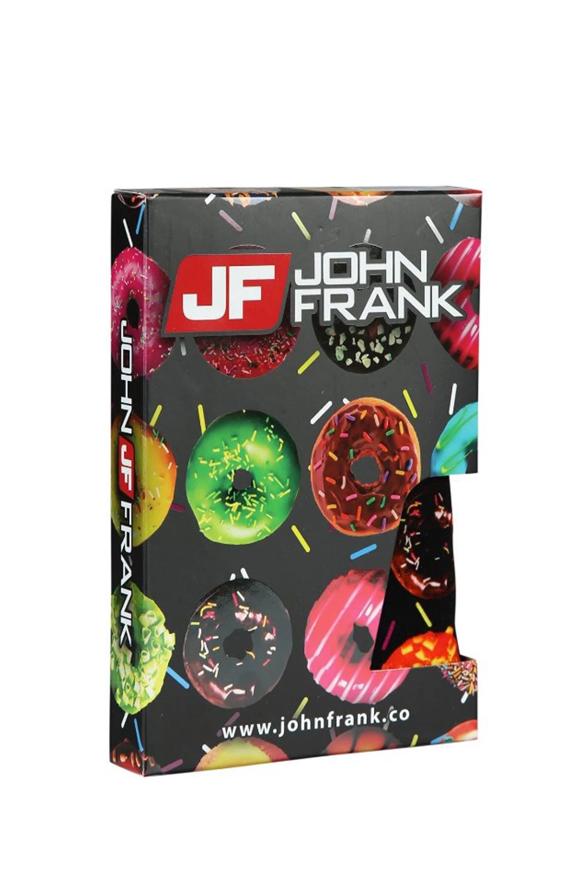 John Frank Dijital Baskılı Erkek Boxer JFBD203-DONUTS Siyah