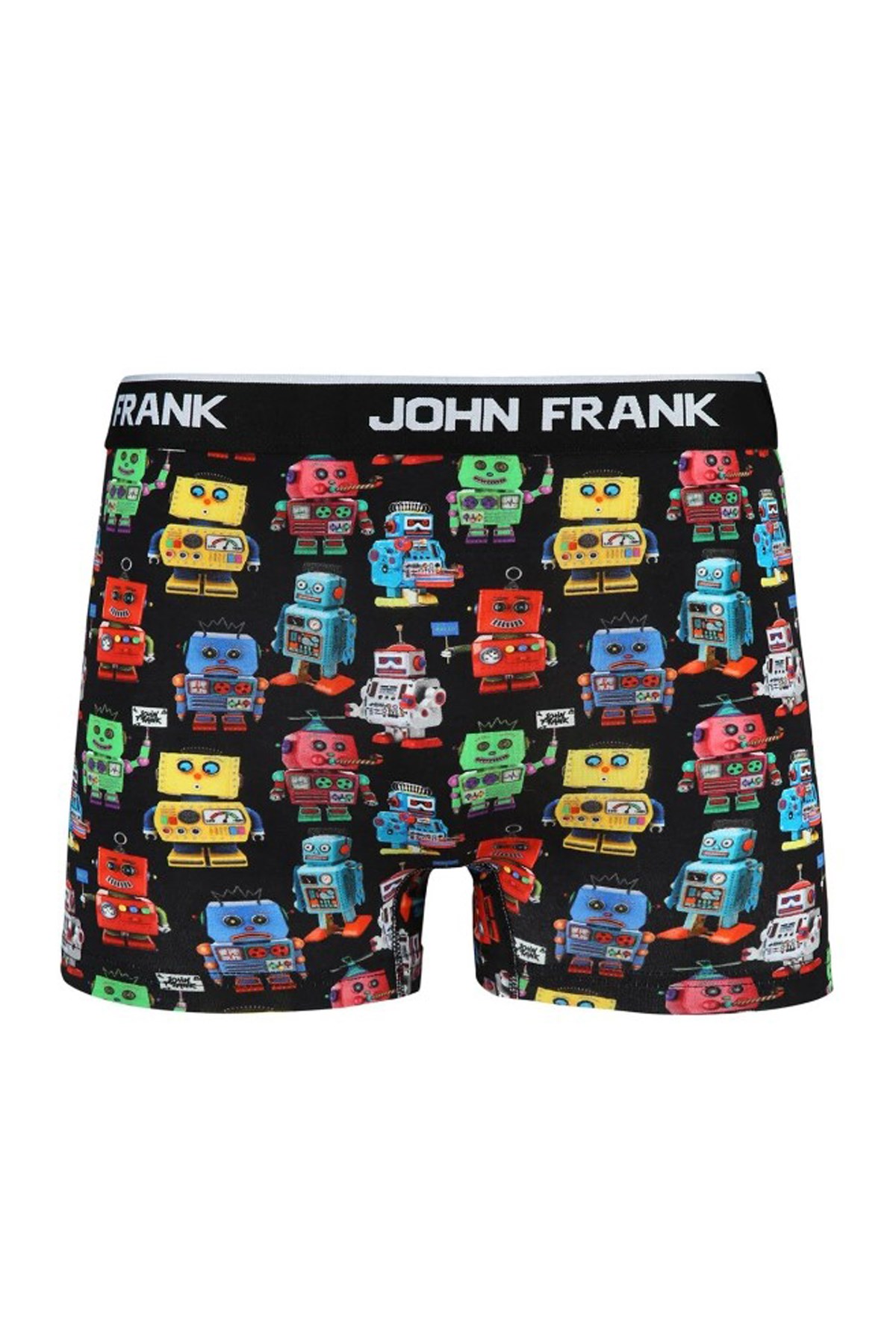 John Frank Dijital Baskılı Erkek Boxer JFBD285-ROBOTIC Siyah