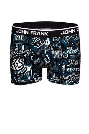 John Frank Baskılı Boxer JFBD298-BLUE
