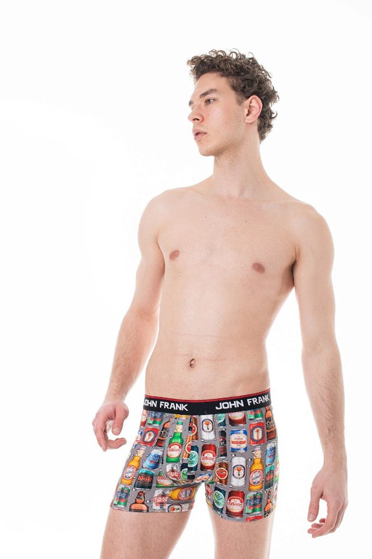 John Frank Dijital Baskılı Erkek Boxer JFBD313-FRESH Siyah