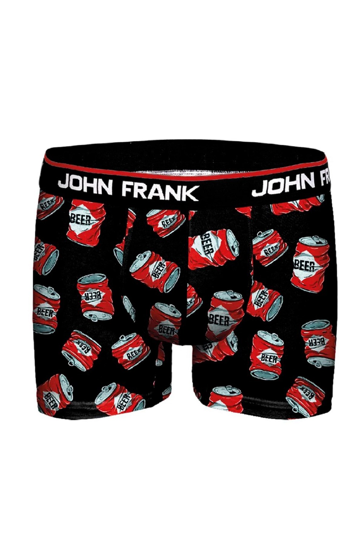 John Frank Dijital Baskılı Erkek Boxer JFBD314-BEER TIN Siyah