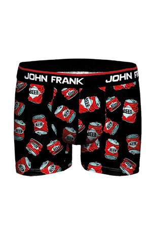 John Frank Dijital Baskılı Erkek Boxer JFBD314-BEER TIN Siyah