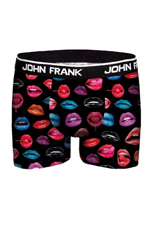 John Frank Dijital Baskılı Erkek Boxer JFBD323-HOT LIPS Siyah