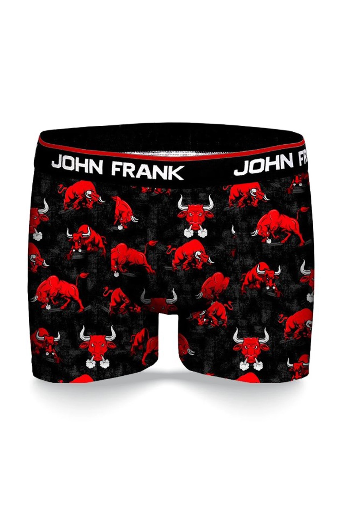John Frank Dijital Baskılı Erkek Boxer JFBD332-BULLS Siyah