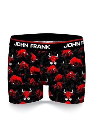 John Frank Dijital Baskılı Erkek Boxer JFBD332-BULLS Siyah