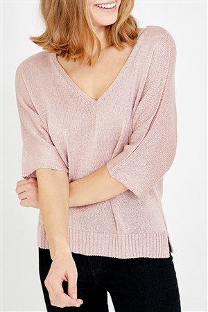 Jimmy Key Ibore AW18/19 Bayan V Yaka Triko Kazak JK18KKTR034045