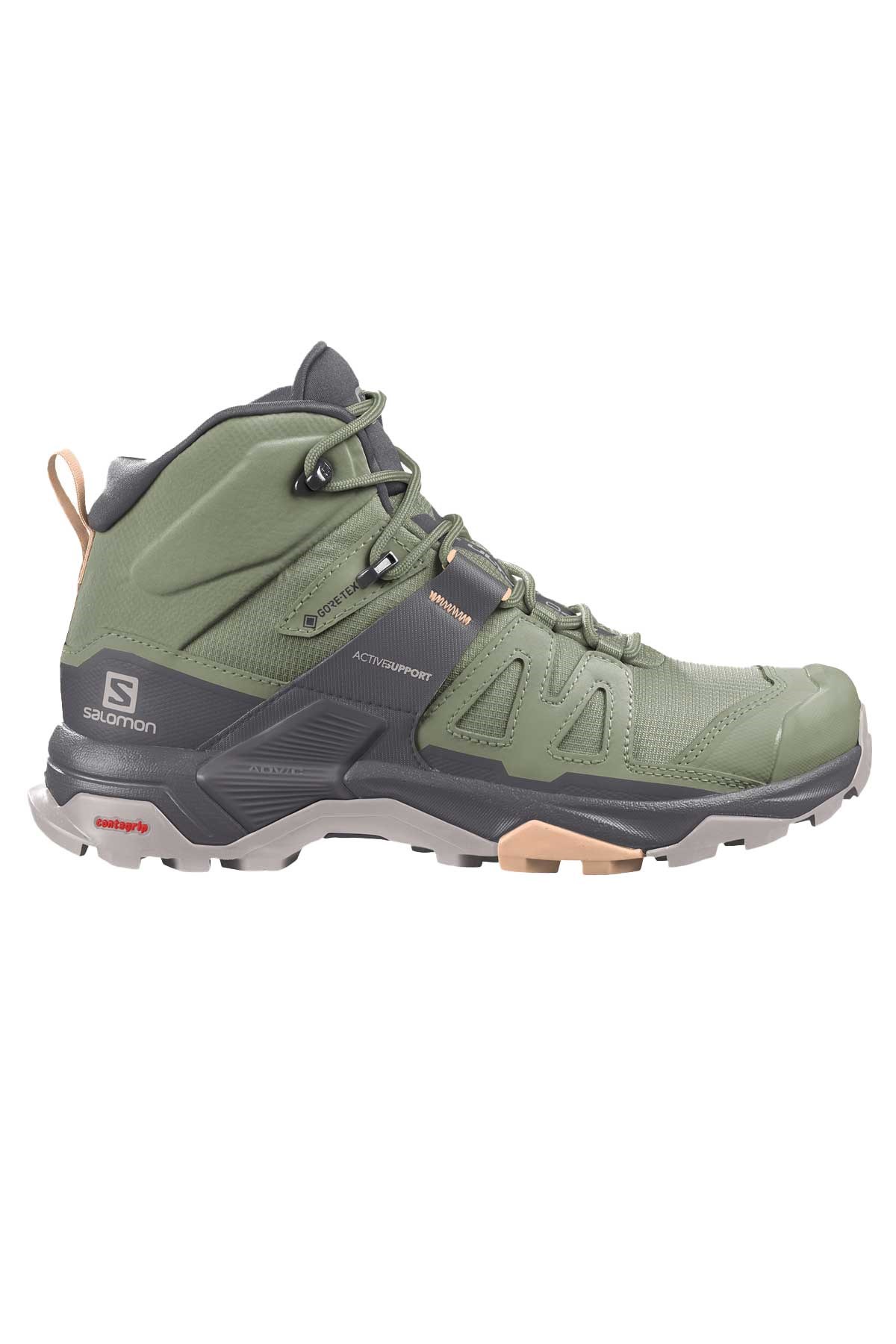 Salomon X Ultra 4 Mid GTX Kadın Outdoor Bot L41625100 Haki