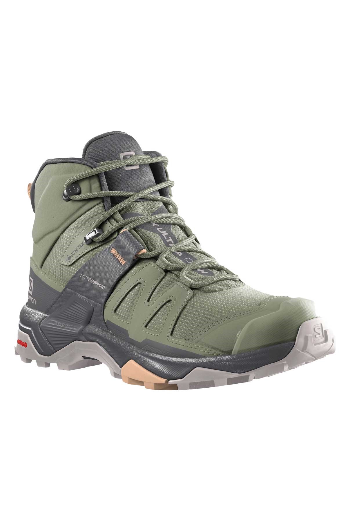 Salomon X Ultra 4 Mid GTX Kadın Outdoor Bot L41625100 Haki