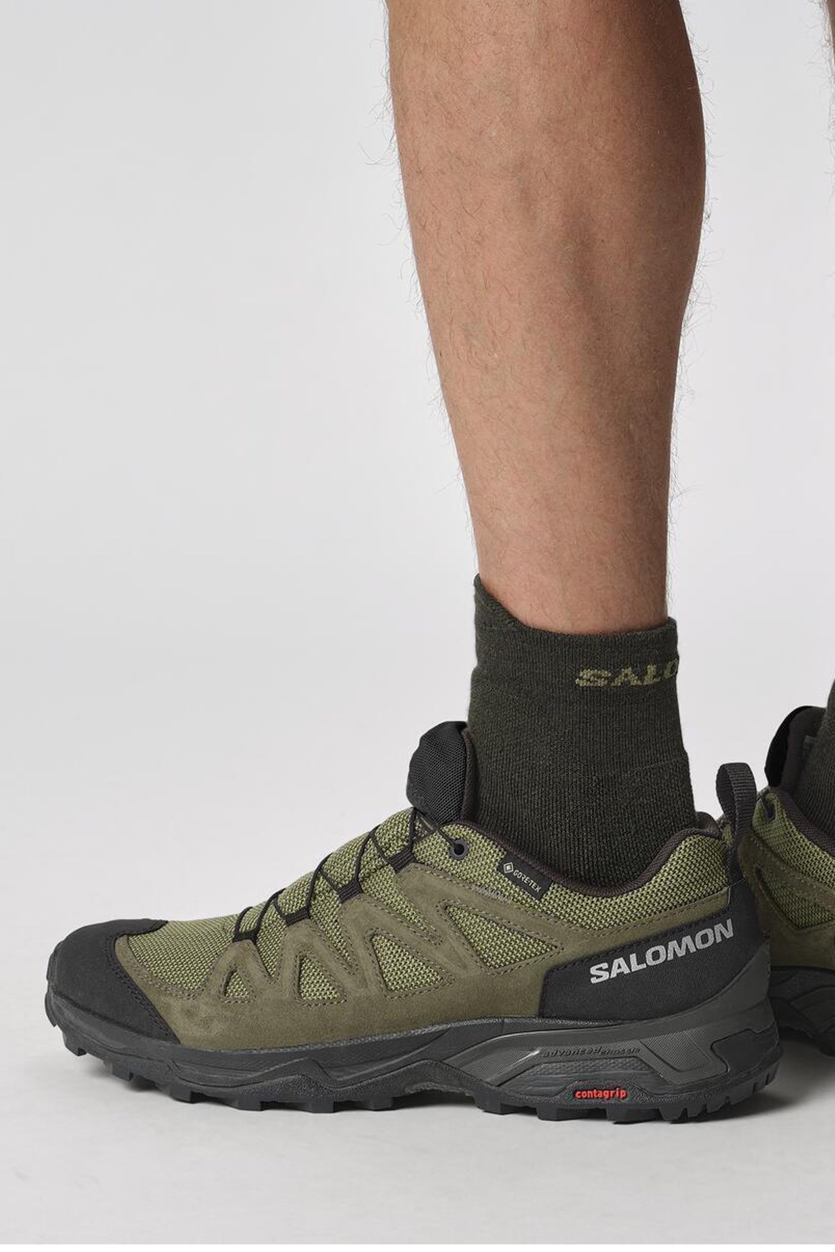 Salomon X Ward Leather GTX Erkek Outdoor Ayakkabı L47182200 Haki