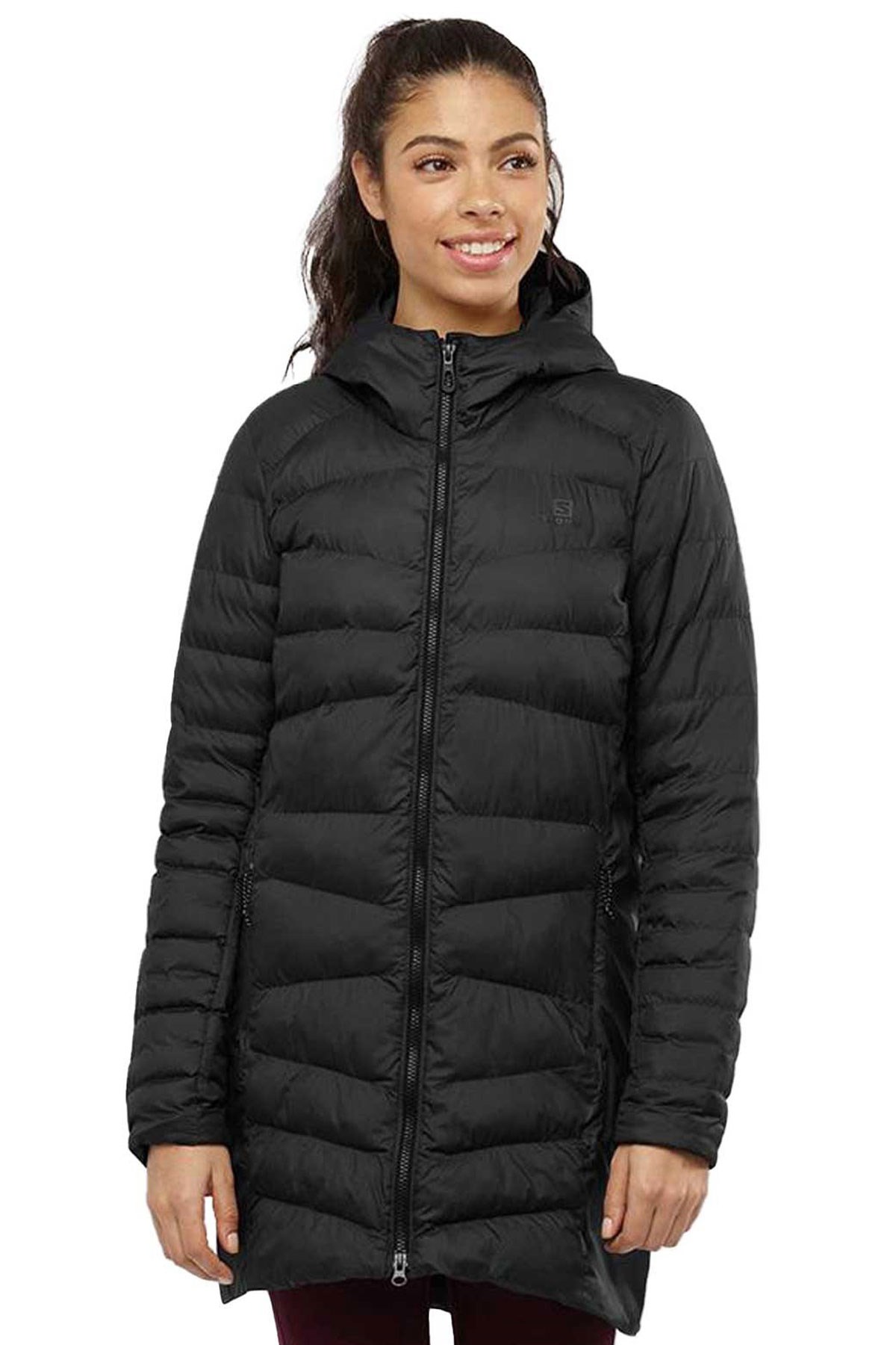 Salomon Sight Storm Hoodie Kadın Outdoor Mont LC1390800 Siyah