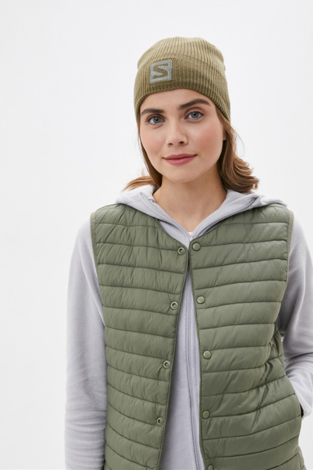 Salomon Logo Uniseks Bere LC1421000 Haki