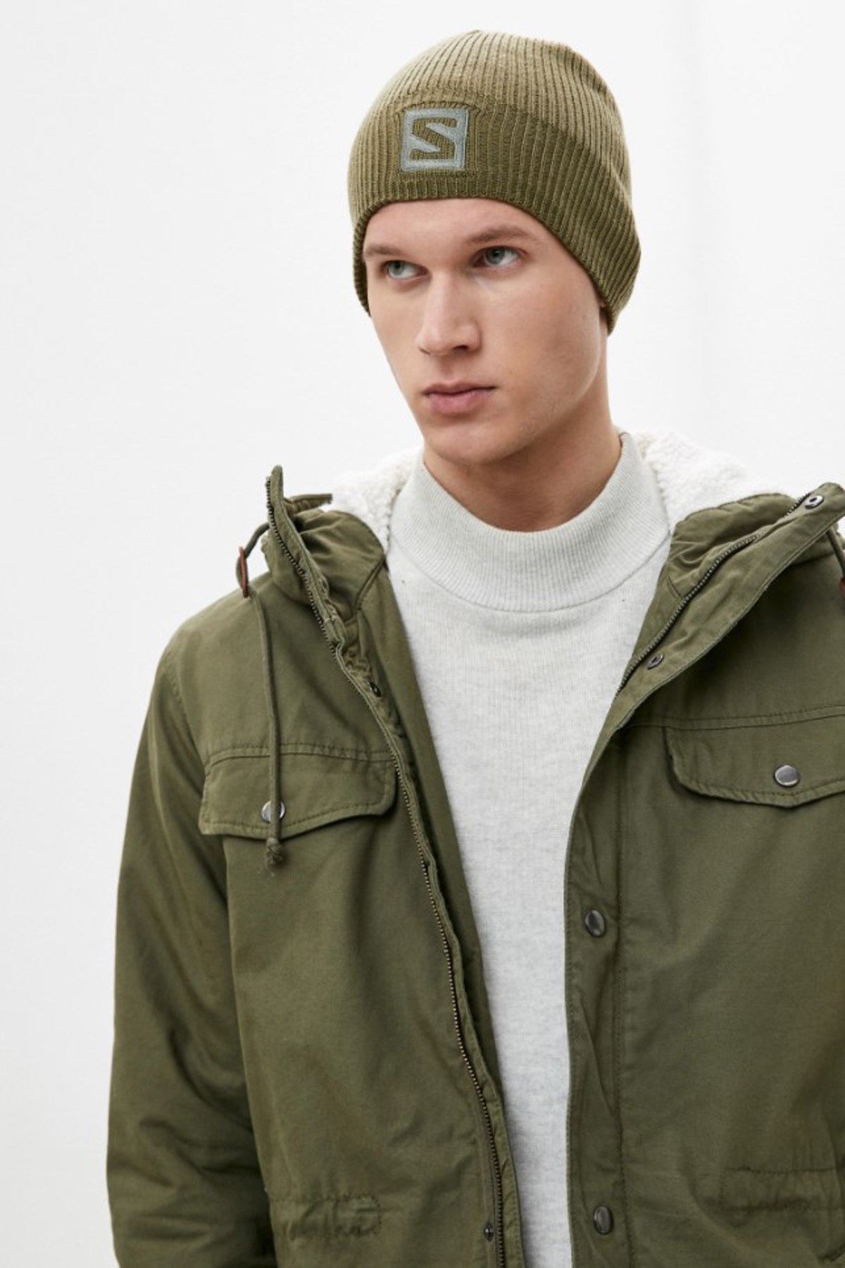 Salomon Logo Uniseks Bere LC1421000 Haki