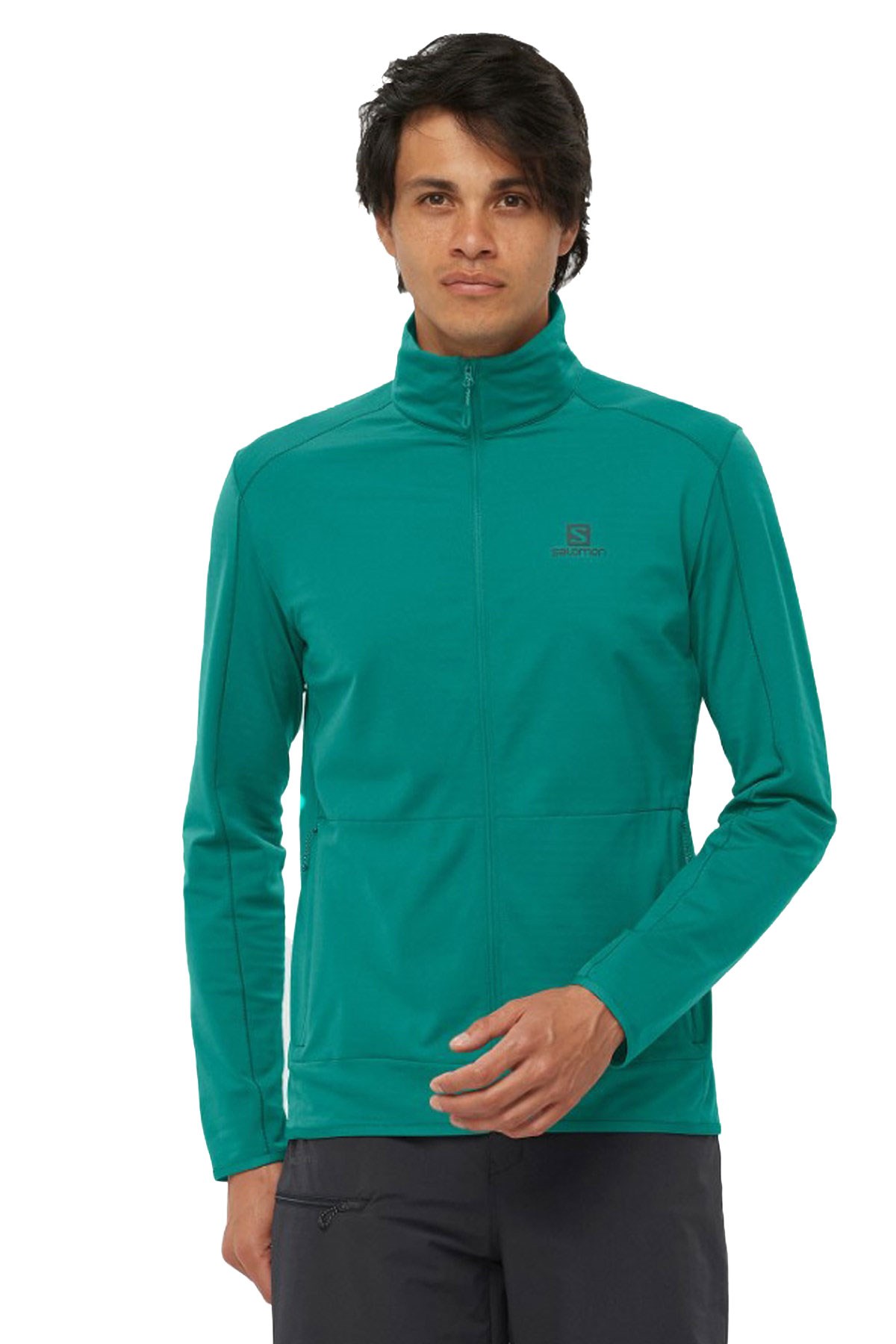 Salomon Outrack Mid Erkek Outdoor Ceket LC1492600 Yeşil