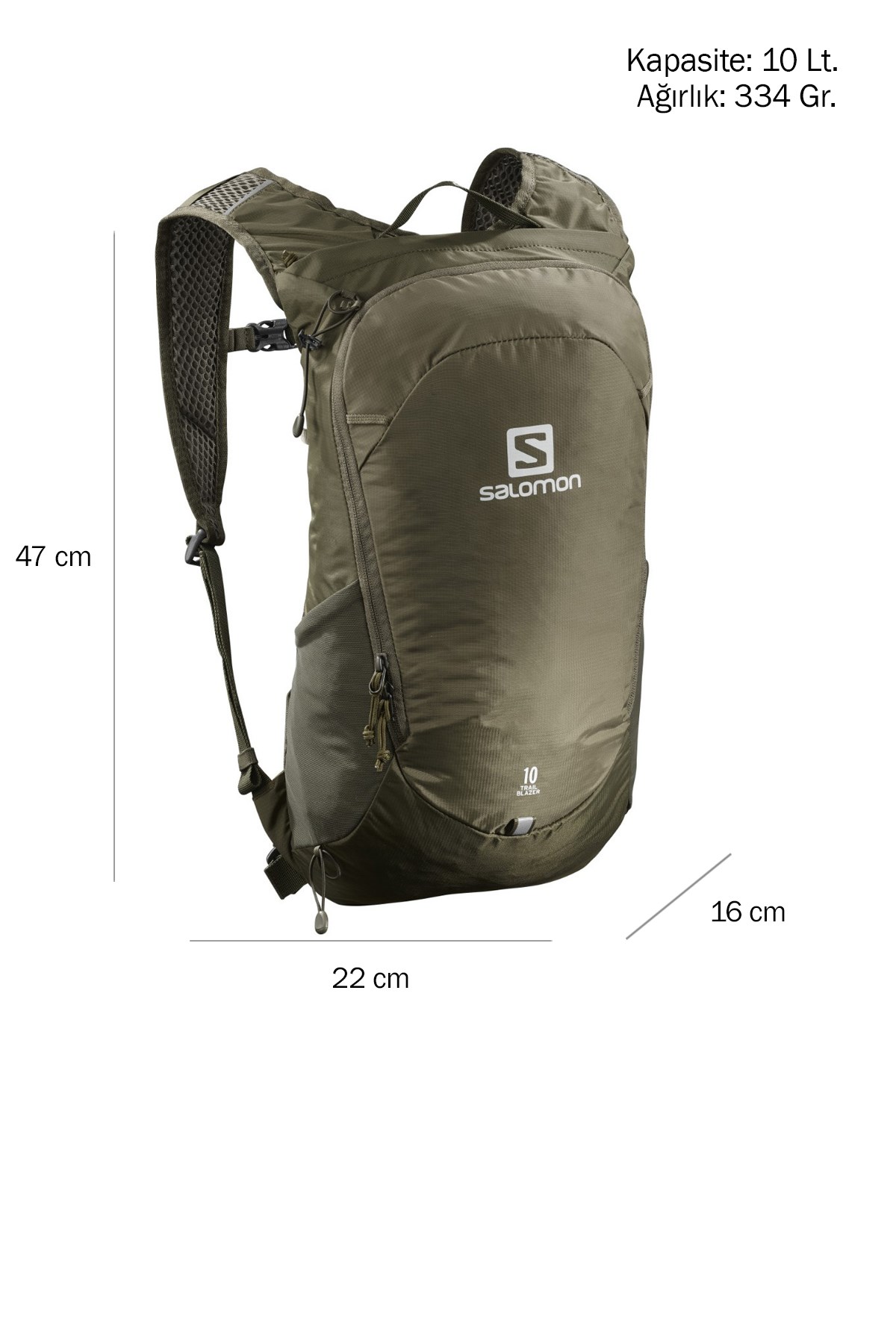 Salomon Trailblazer 10L Outdoor Sırt Çanta LC1520000 Haki