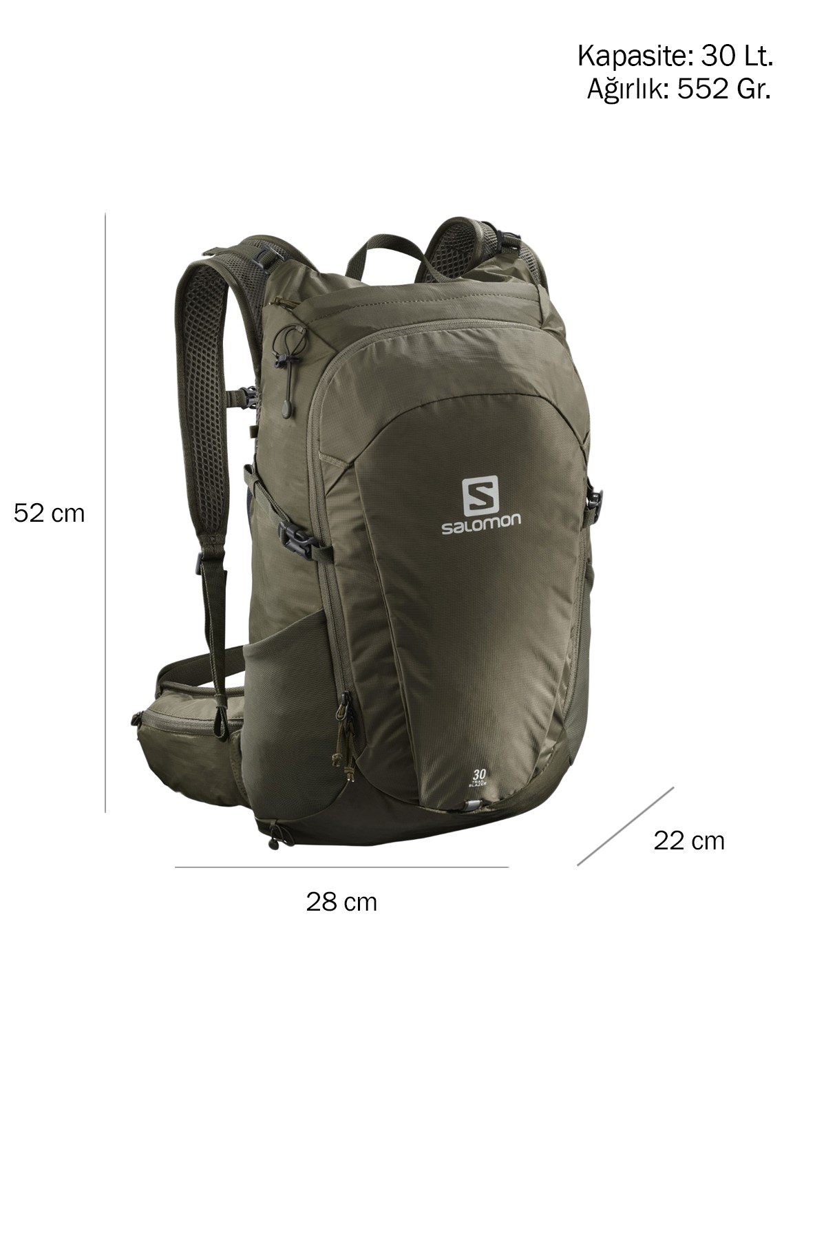 Salomon Trailblazer 30L Outdoor Sırt Çantası LC1520400 Haki