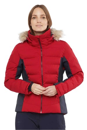 Salomon Stormcozy Kadın Kayak Montu LC1562300 Kırmızı