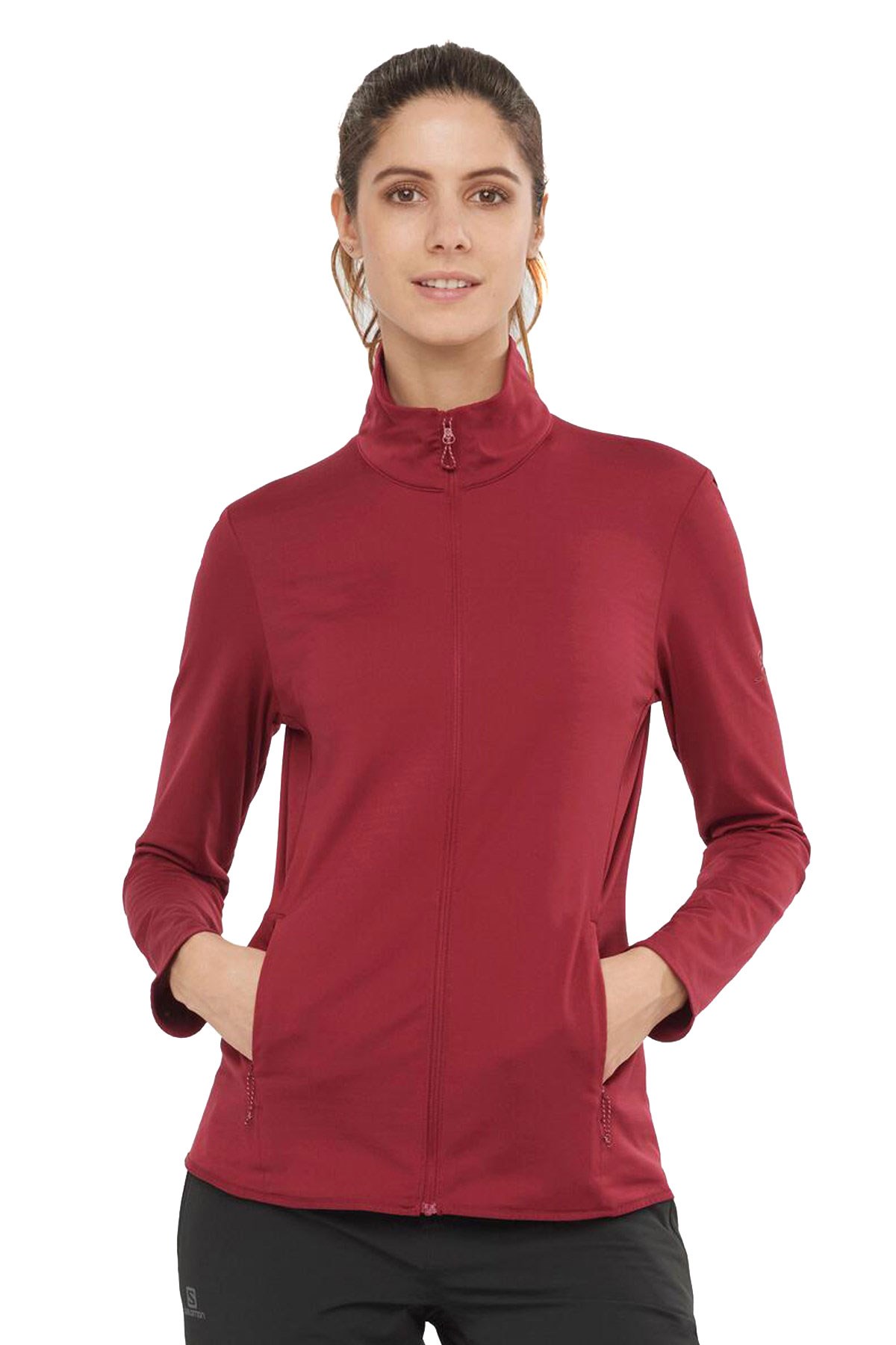 Salomon Outrack Ful Zip Kadın Outdoor Ceket LC1580400 Kırmızı