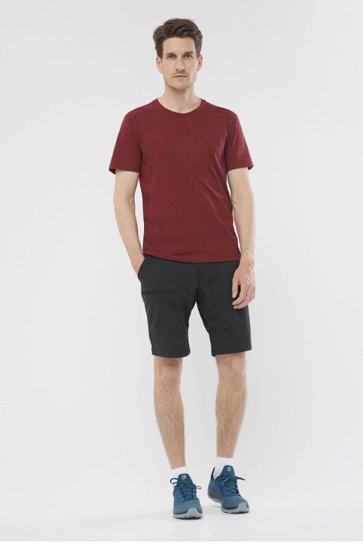 Salomon Essential Solid Erkek Outdoor Tişört LC1717500 Bordo