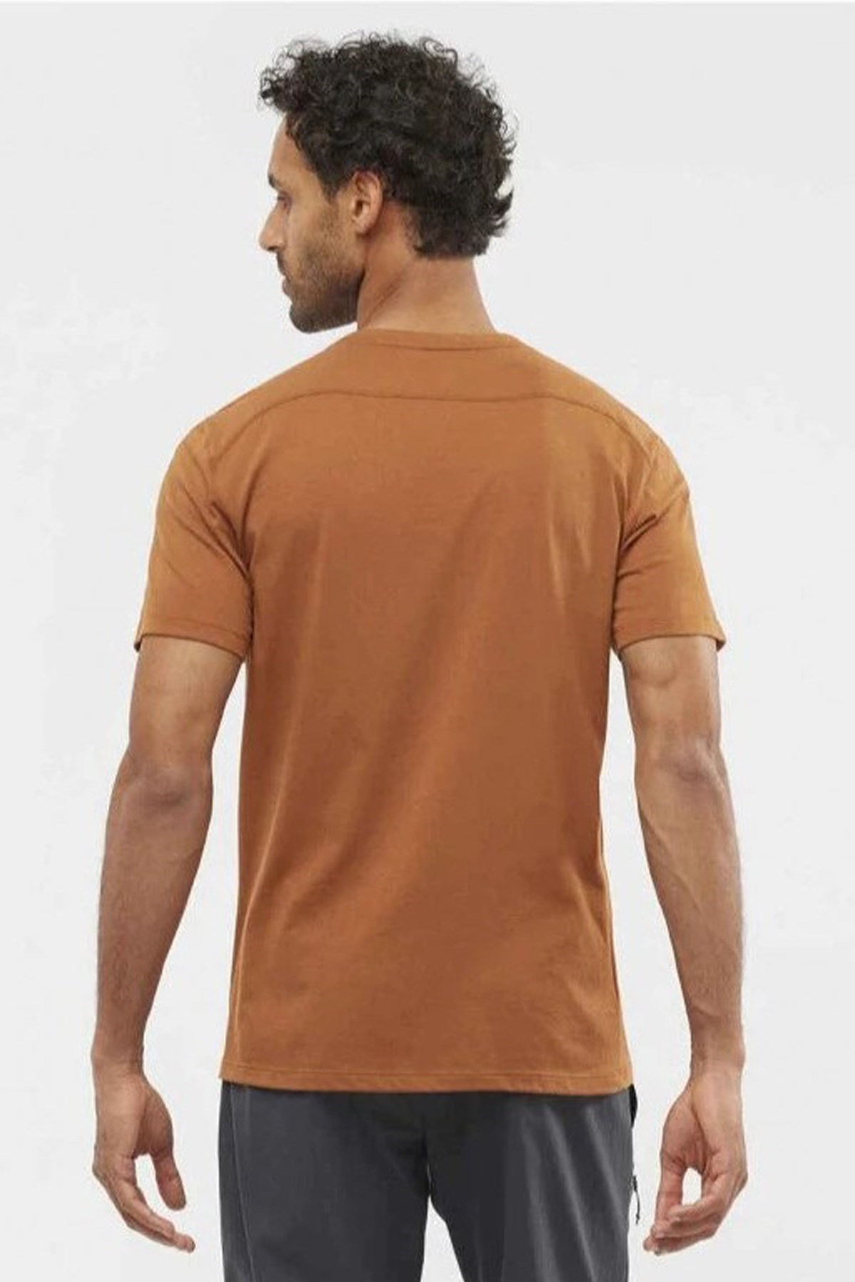 Salomon Essential Solid Erkek Outdoor Tişört LC1717600 Kahverengi
