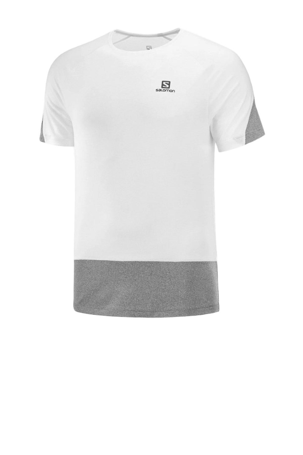 Salomon Cross Run ss Erkek Koşu Tişört Beyaz