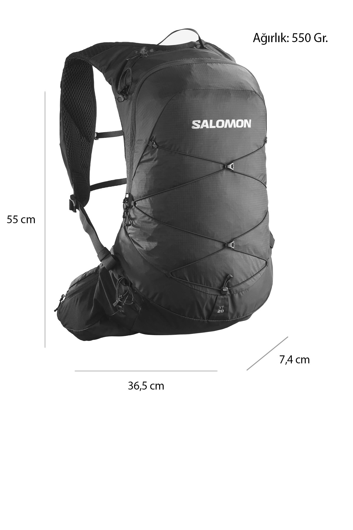 Salomon XT 20 Unisex Outdoor Sırt Çantası LC2060000 Siyah