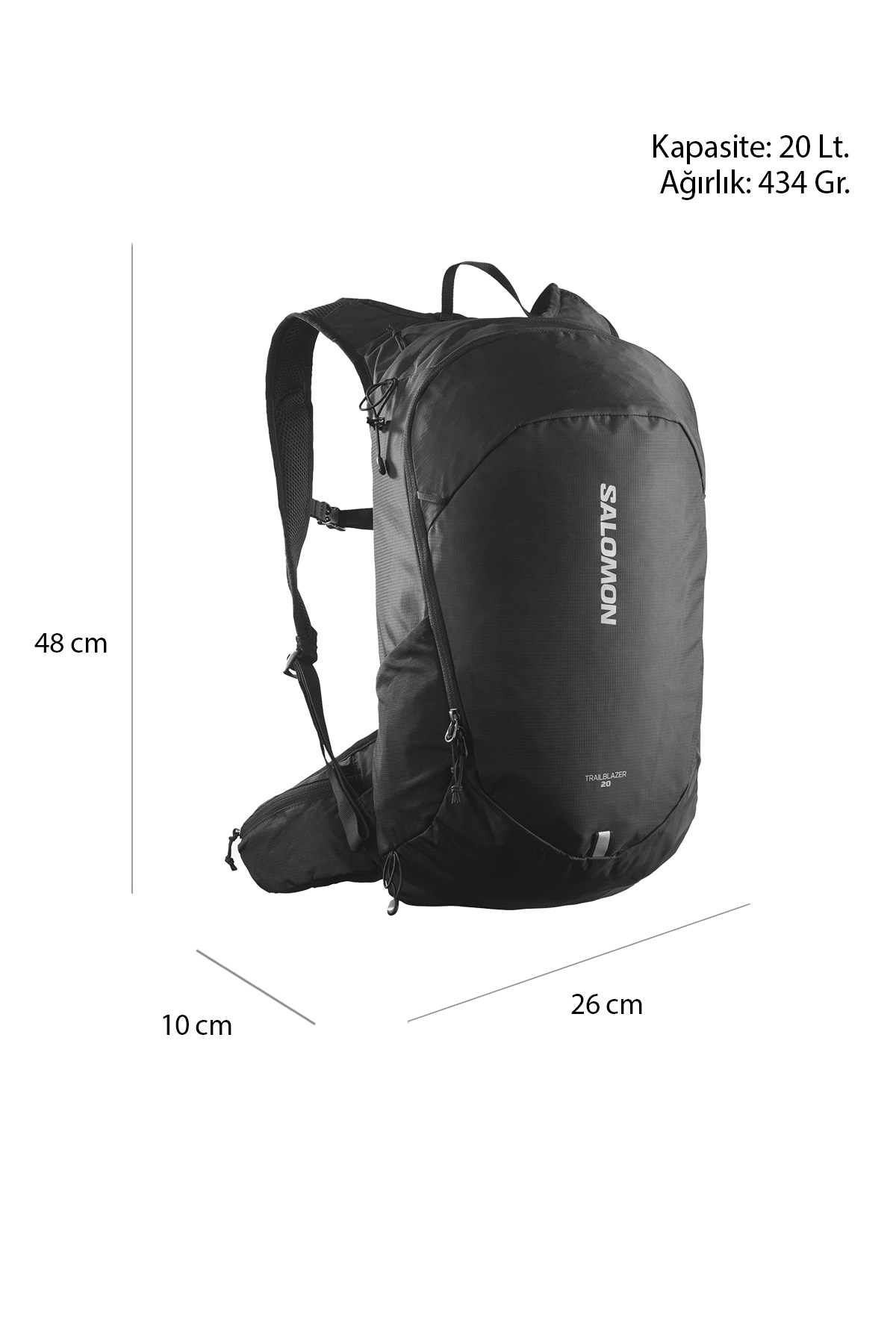 Salomon Trailblazer 20 Unisex Sırt Çantası LC2182600 Siyah