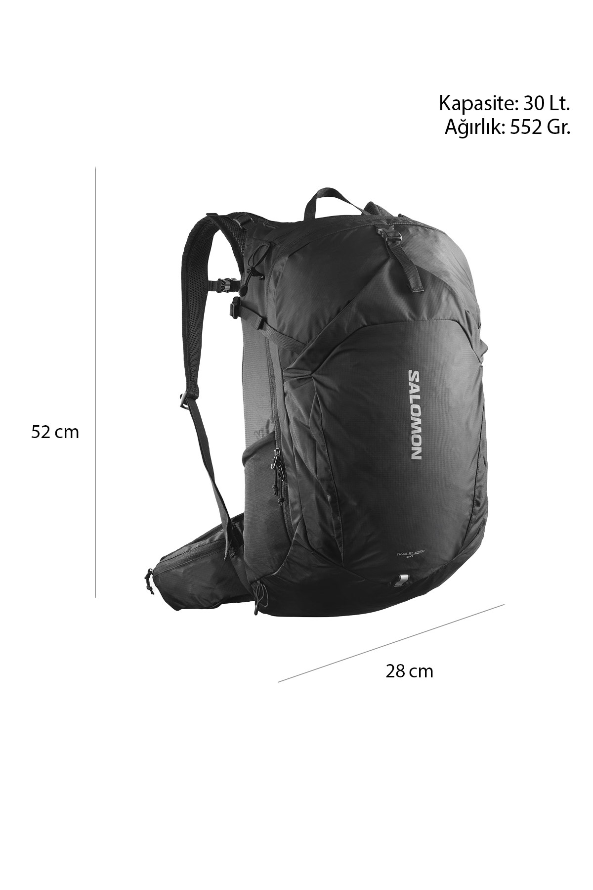 Salomon Trailblazer 30 Unisex Sırt Çantası LC2183200 Siyah