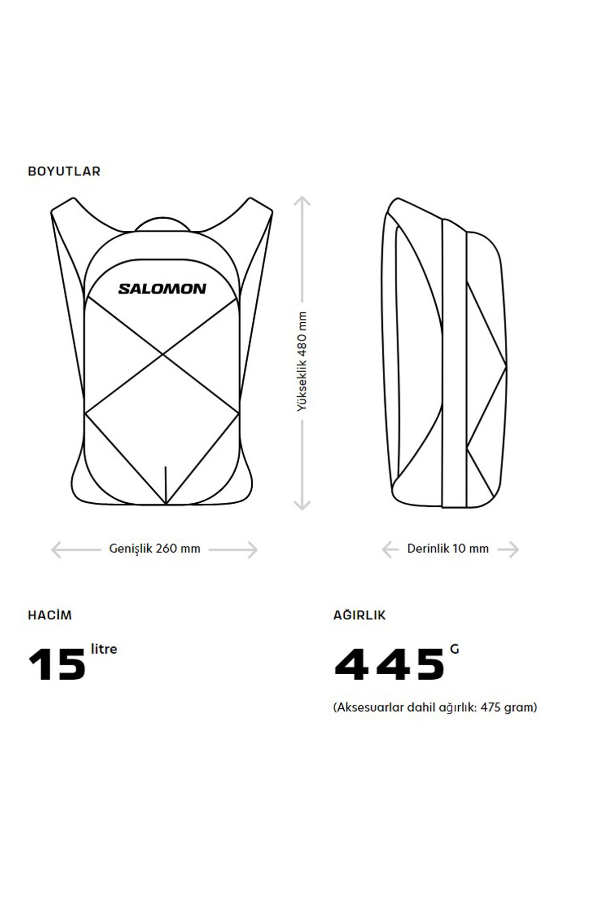 Salomon Xt 15 Unisex Sırt Çantası LC2184400 Mavi