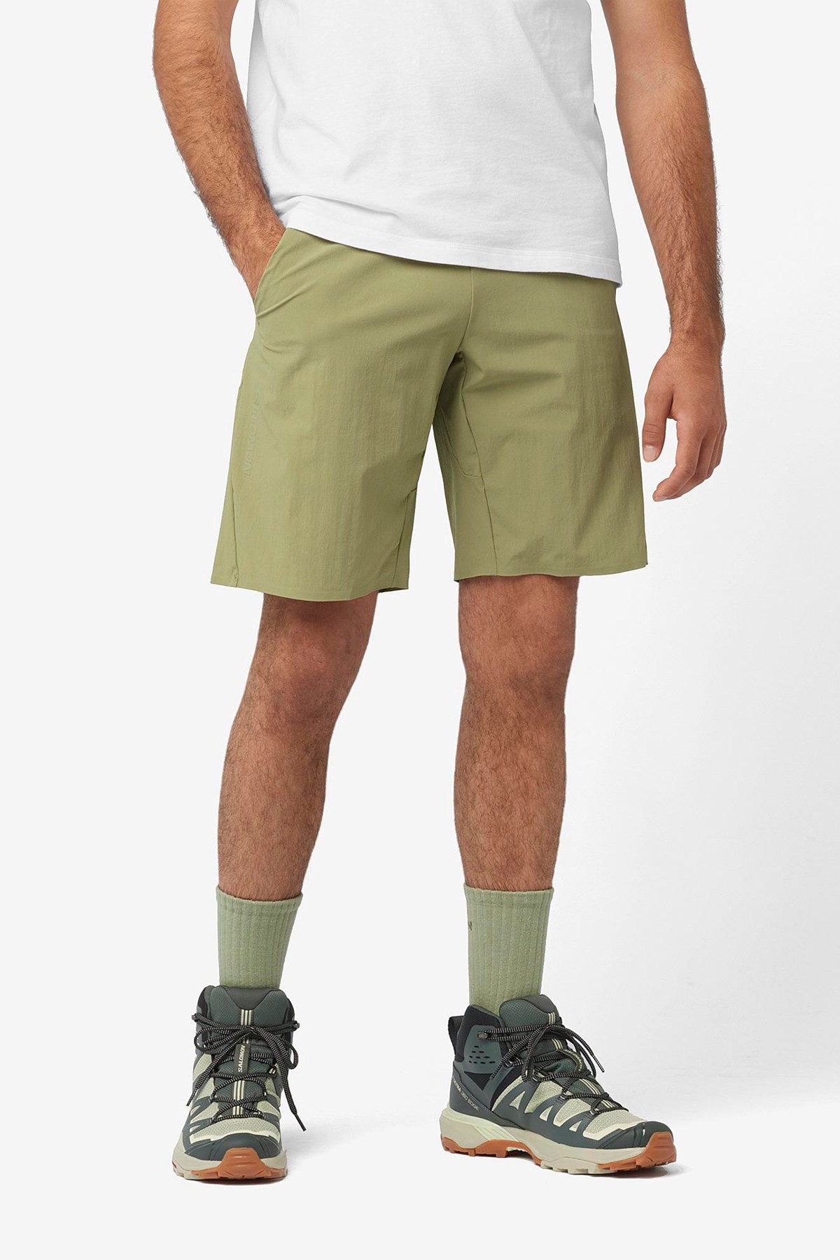 Salomon Wayfarer Ease Erkek Outdoor Şort LC2210300 Yeşil