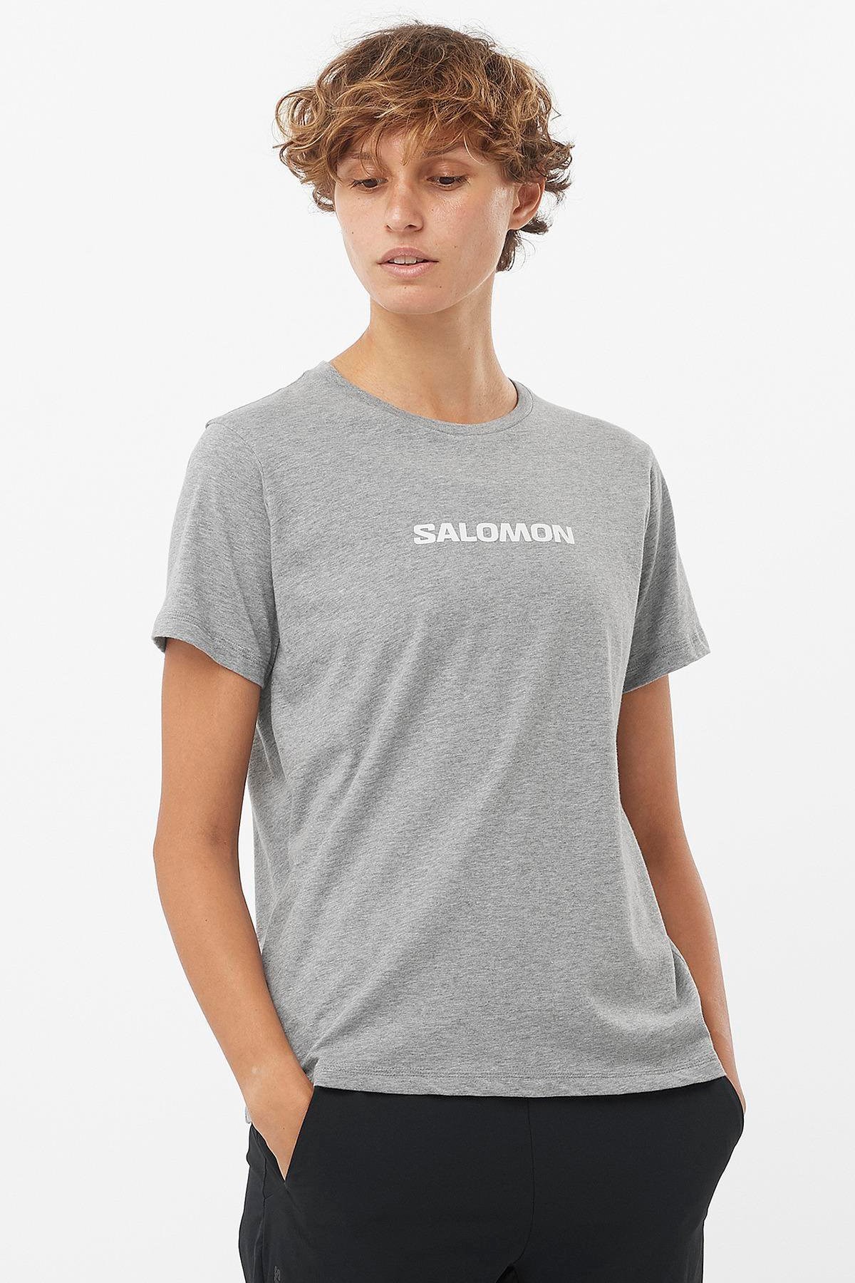 Salomon Logo SS Kadın Tişört LC2217500 Gri