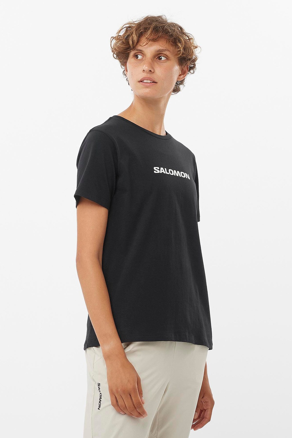 Salomon Logo SS Kadın Tişört LC2217700 Siyah