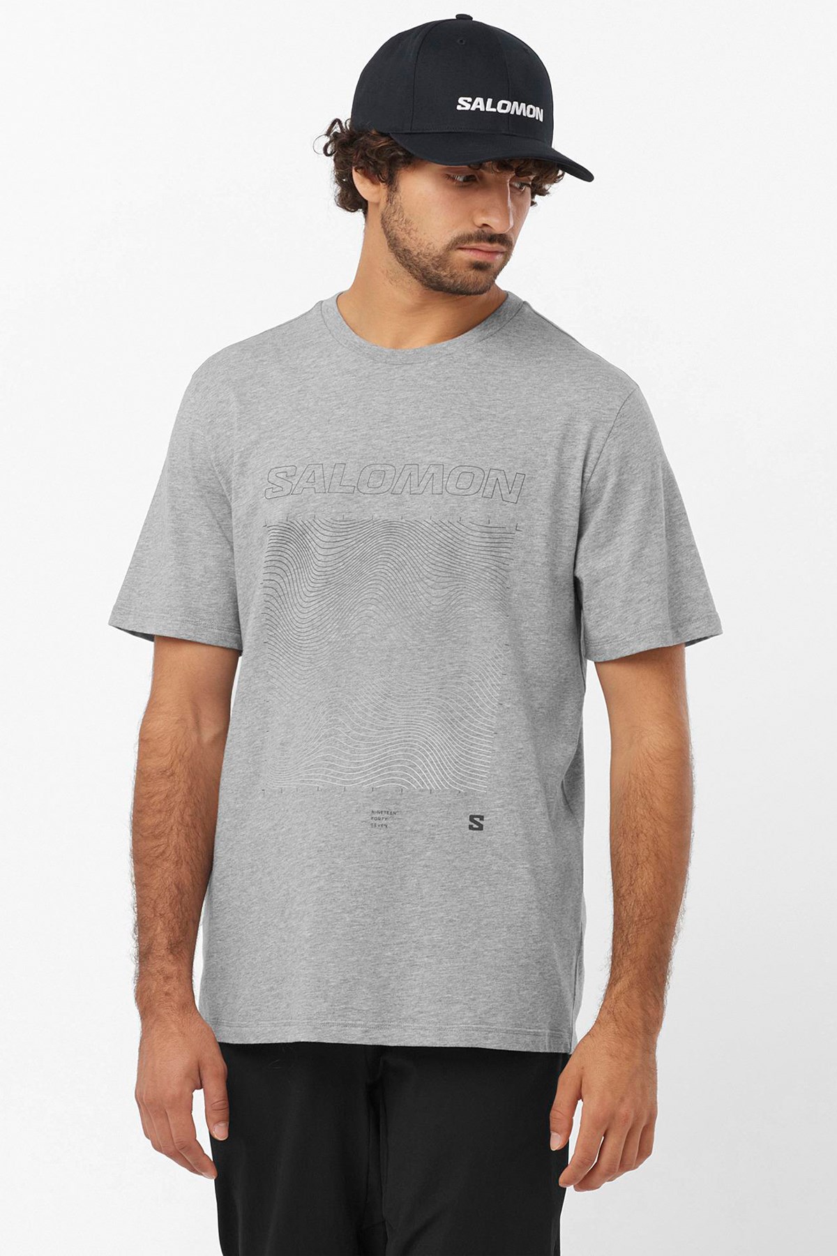 Salomon Graphic Erkek Tişört LC2219300 Gri