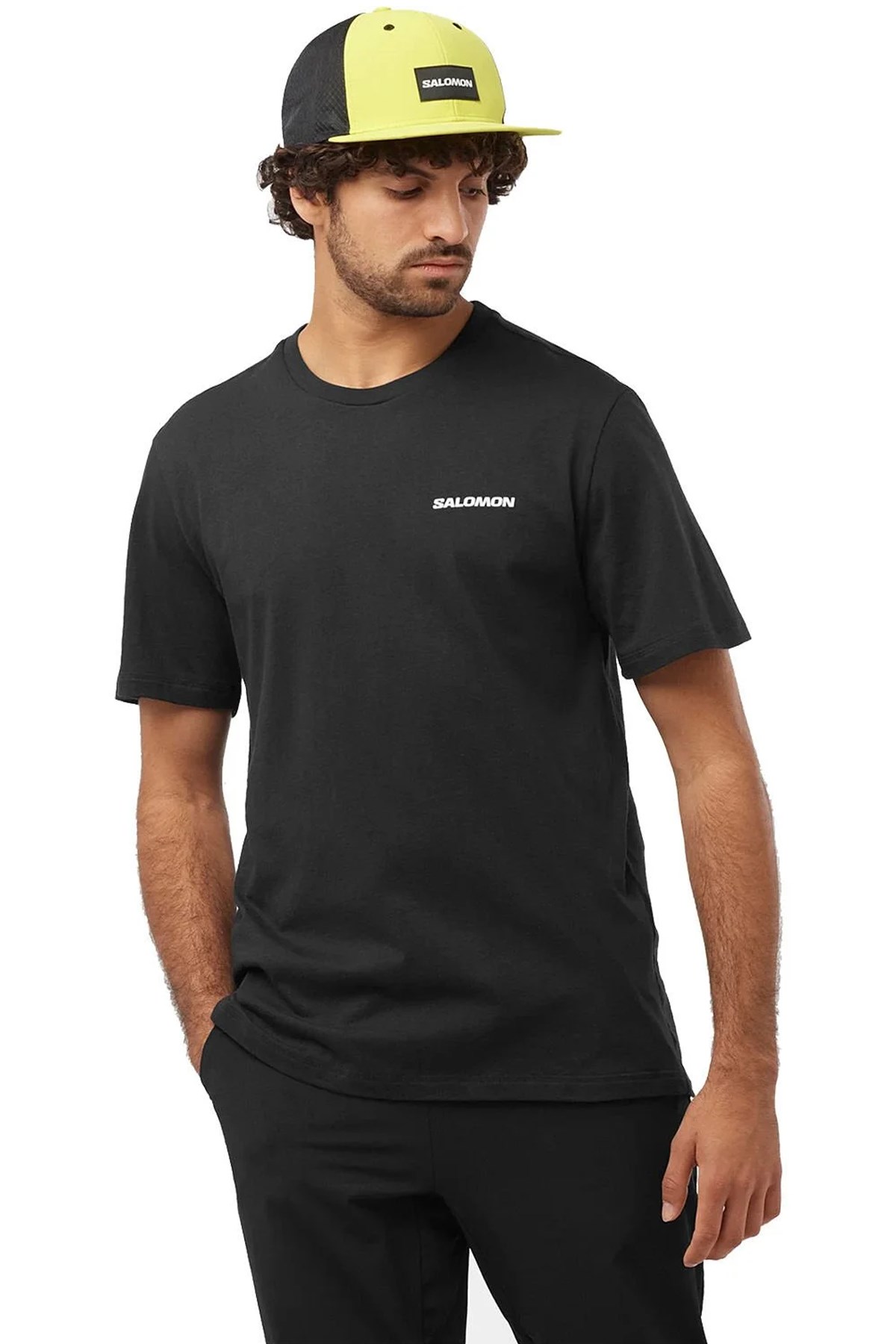 Salomon Graphic Perf SS Erkek Tişört LC2219400 Siyah