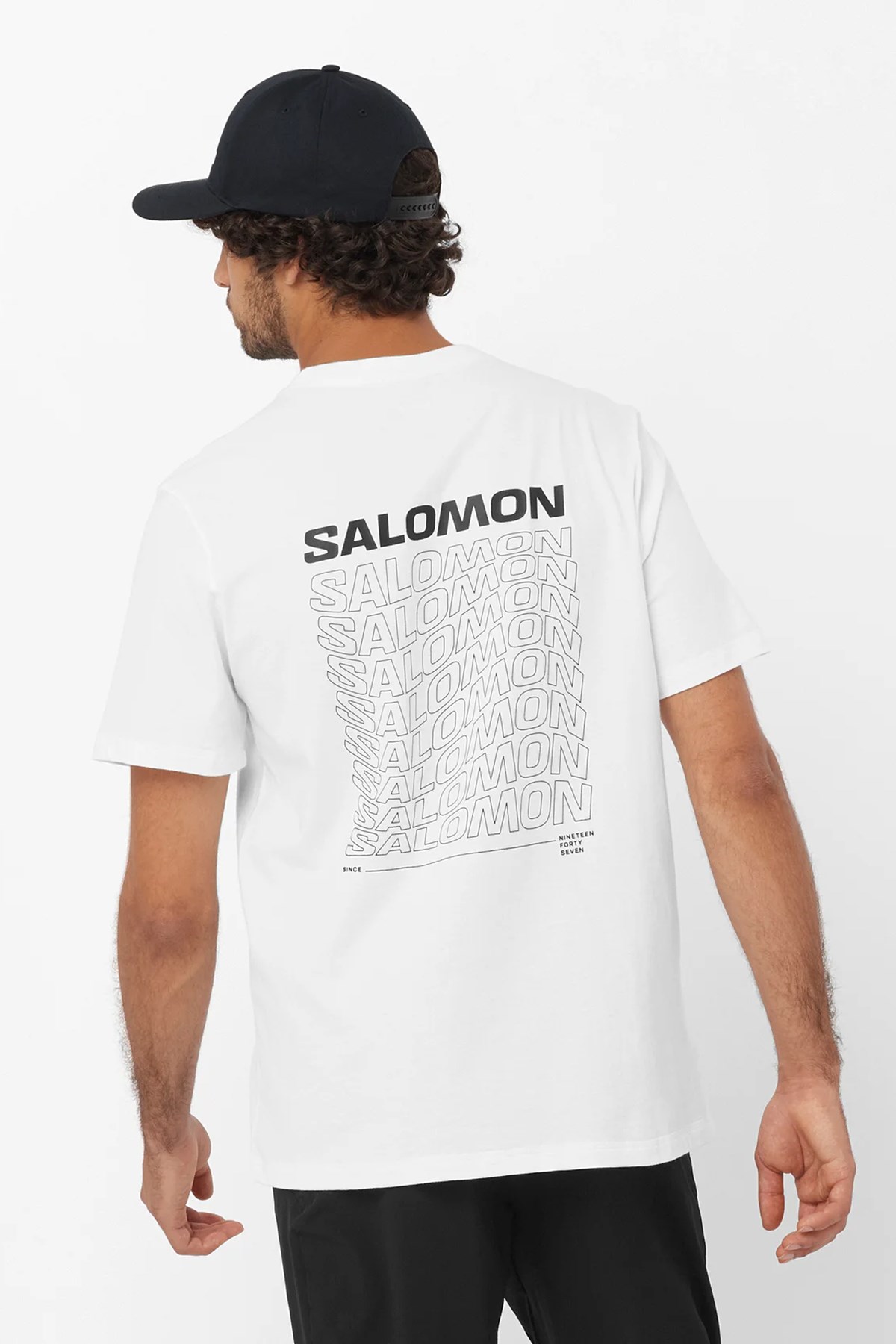 Salomon Graphic Perf SS Erkek Tişört LC2219500 Beyaz