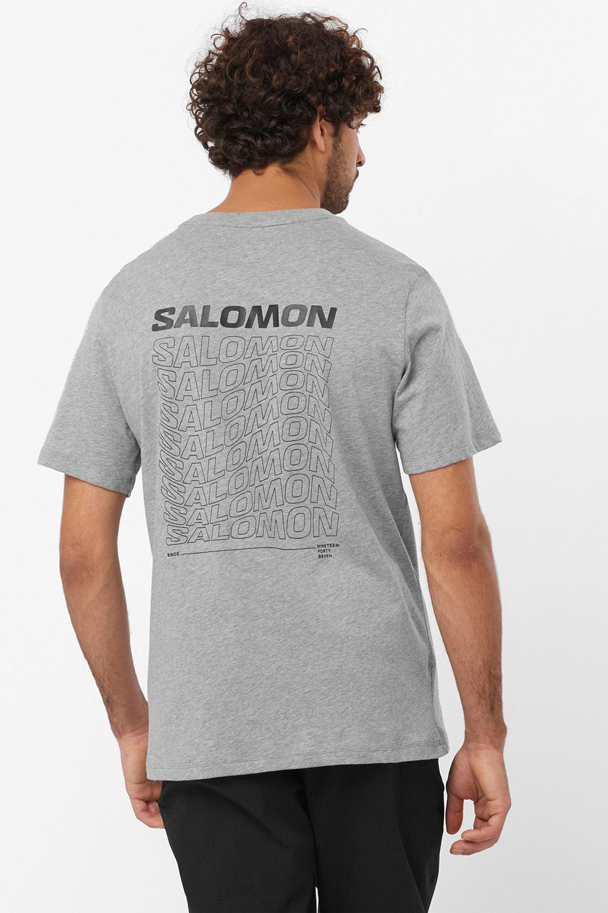 Salomon Graphic Perf Erkek Tişört LC2219600 Gri