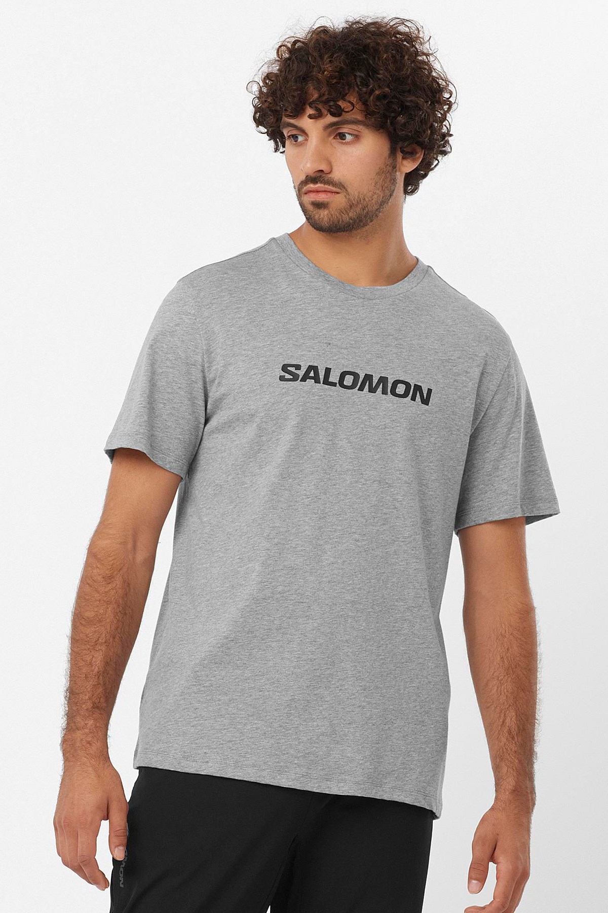 Salomon Sal Logo Perf SS Erkek Tişört LC2245600 Gri