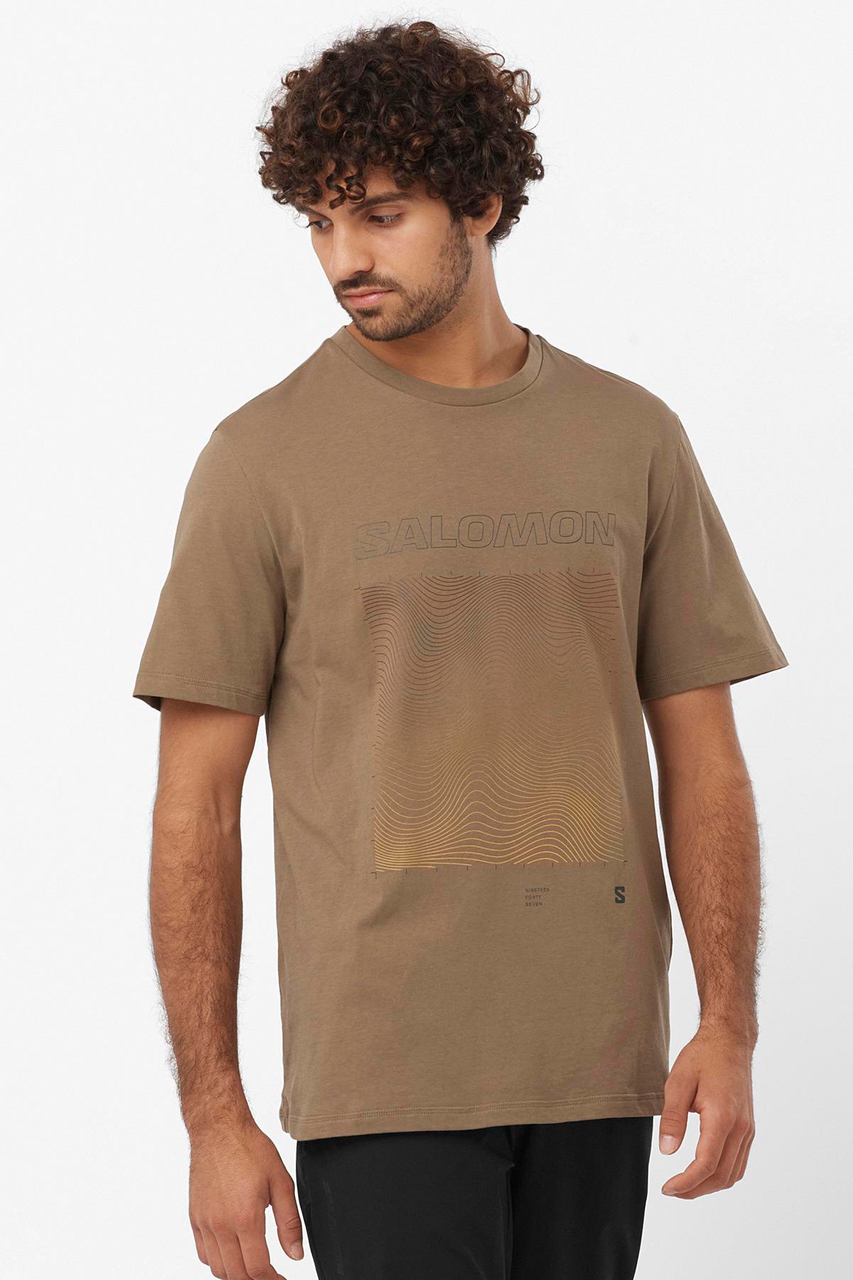 Salomon Graphic Erkek Tişört LC2247100 Kahverengi