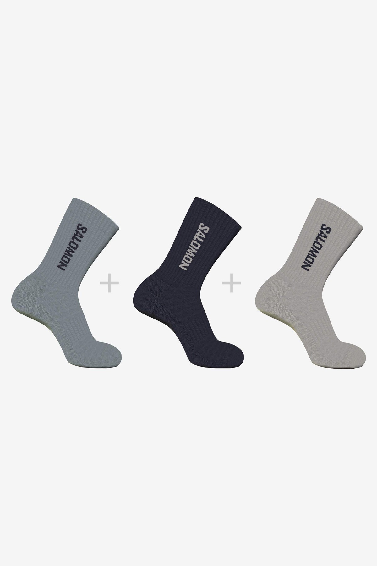 Salomon Everyday Crew 3-Pack Unisex Çorap LC2258600 Çok Renkli