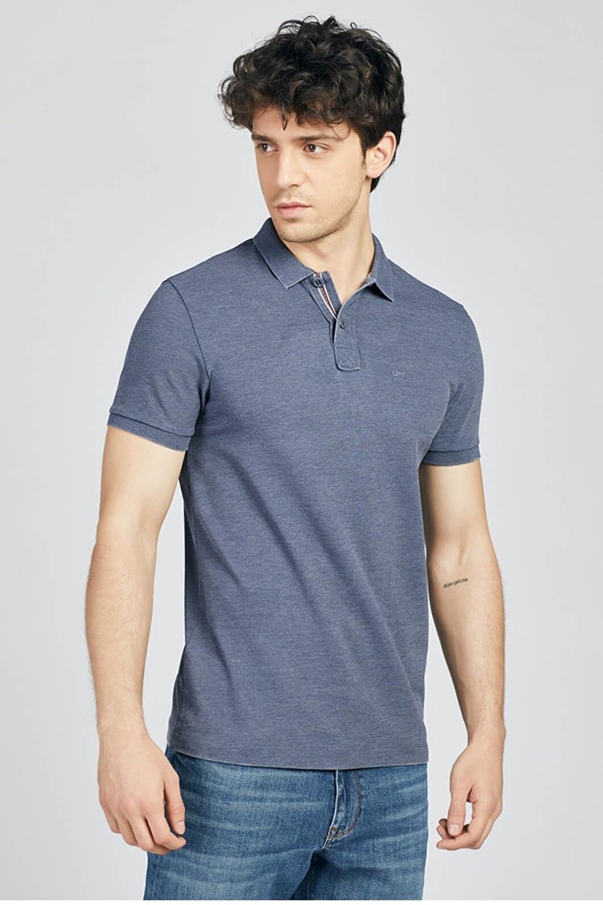Loft Regular Fit Polo Yaka Erkek Tişört LF2007514 İndigo