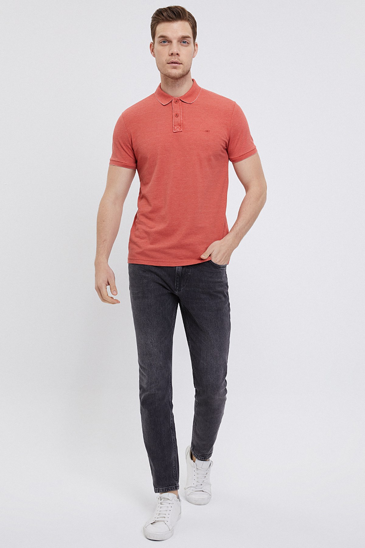 Loft Regular Fit Polo Yaka Erkek Tişört LF2007514 Turuncu