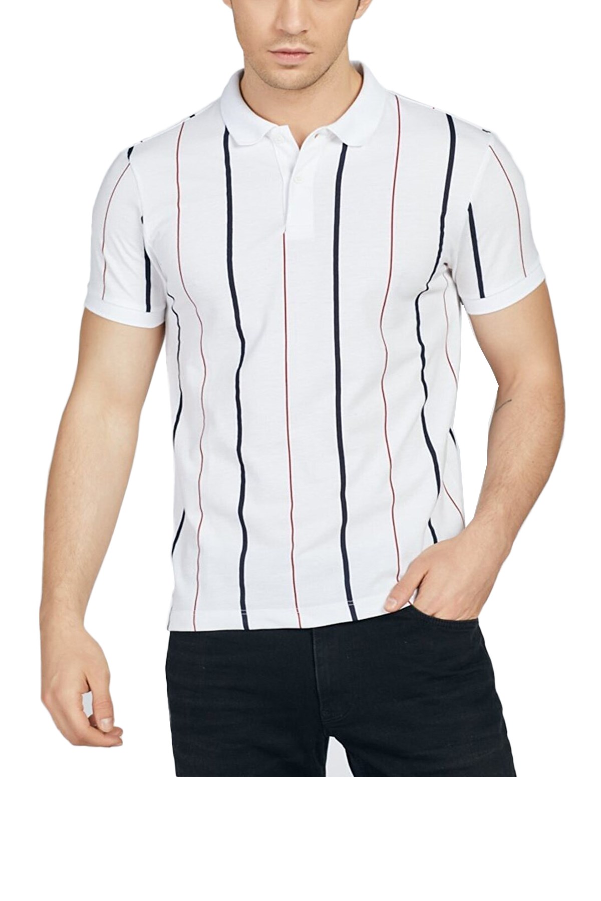 Loft Erkek Polo Yaka Tişört LF2020238 Beyaz