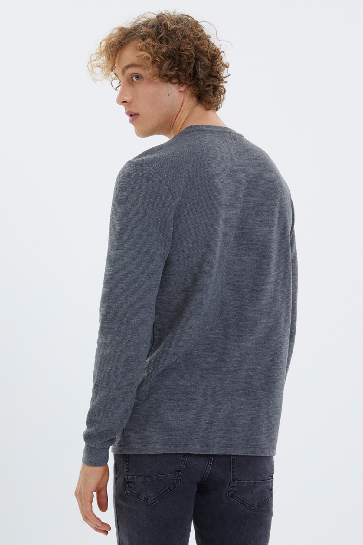 Loft Erkek Uzun Kollu Tişört LF2021140 Antrasit