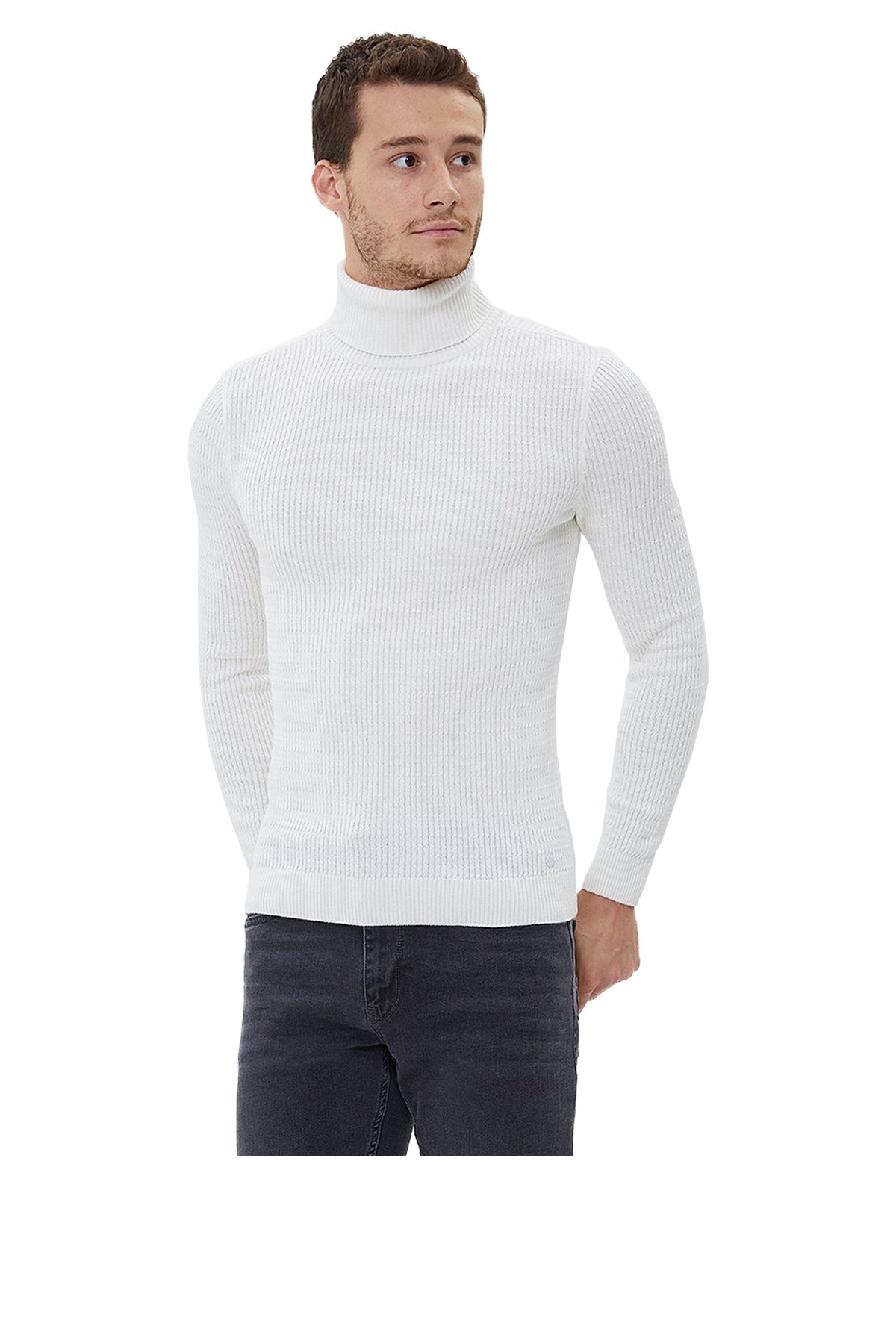 Loft Erkek Kazak LF2022600 Beyaz