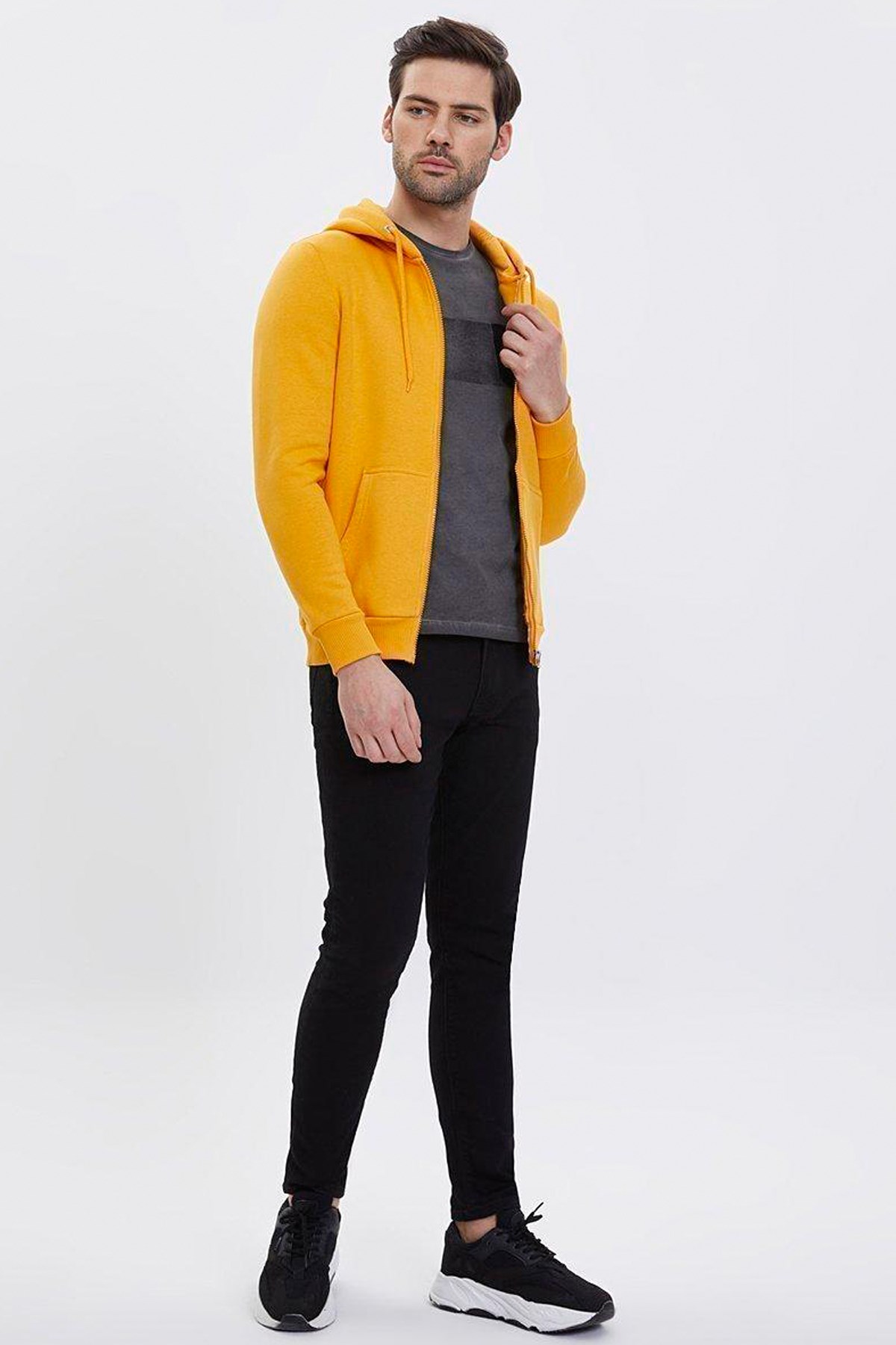 Loft Erkek Regular Fit Sweatshirt LF2023027 Sarı