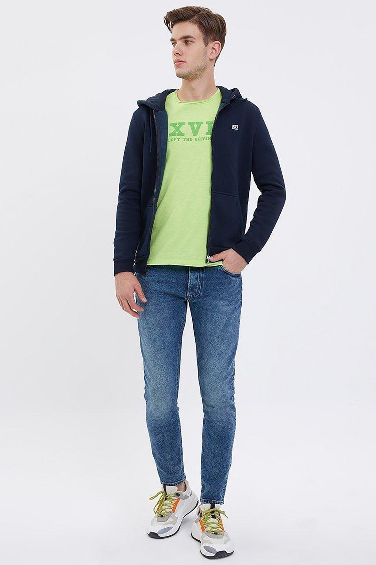 Loft Erkek Regular Fit Sweatshirt LF2023027 Lacivert