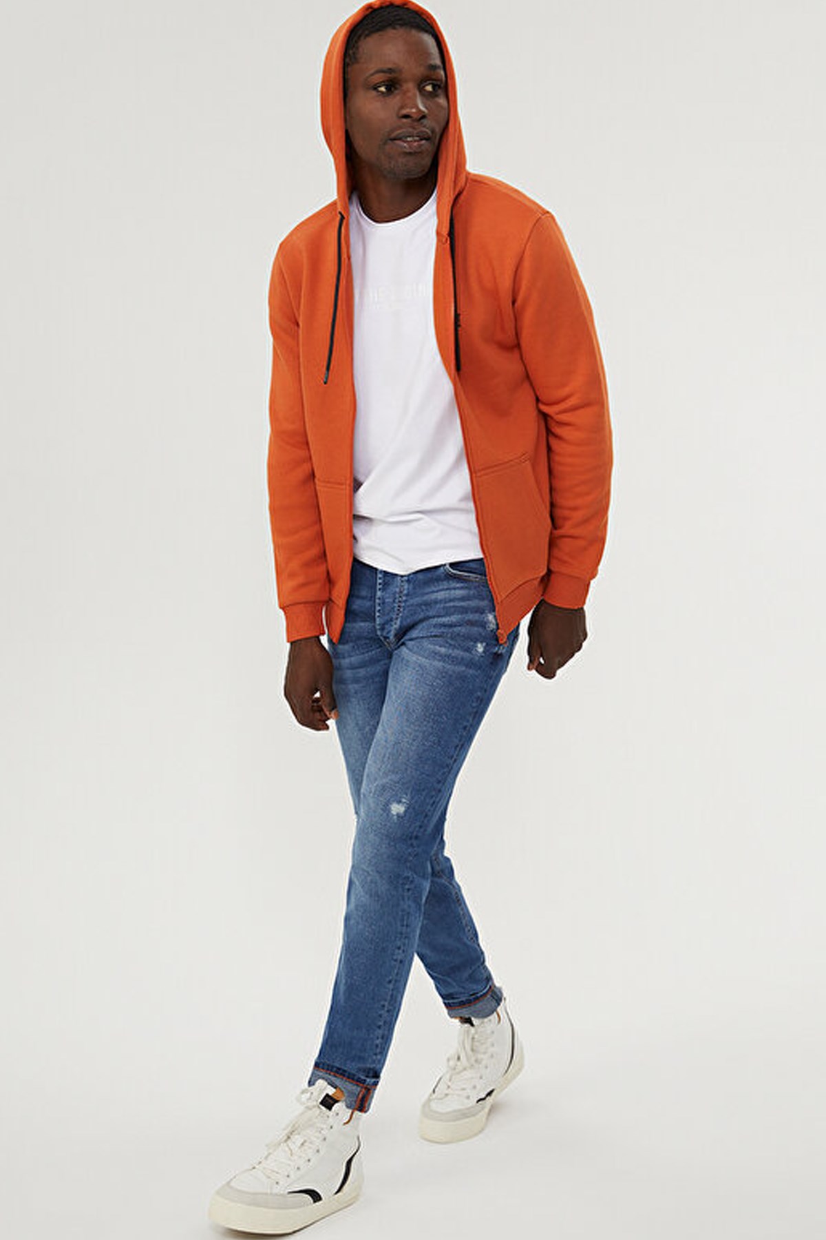 Loft Erkek Regular Fit Sweatshirt LF2023027 Turuncu